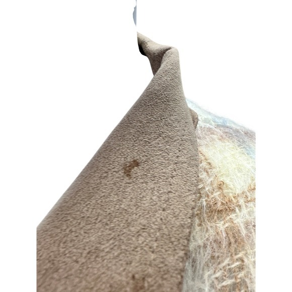 1960s Gino Rossi Mohair LIghtweight Plaid Long Cardigan Robe Jacket‎ Coat JS - Picture 3 of 12